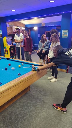 Students playing Billiards at Landmark College