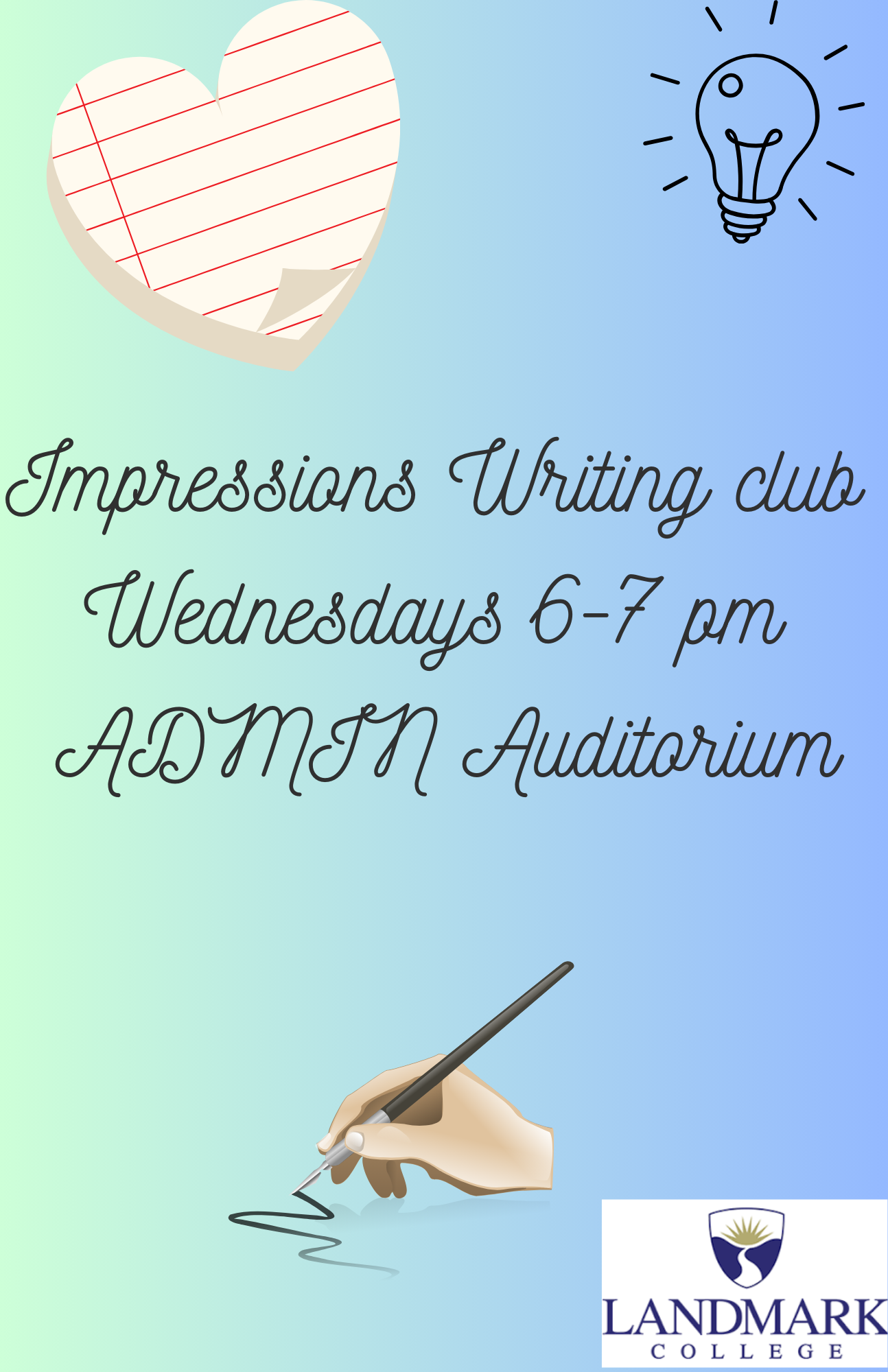 Impressions Writing Flyer